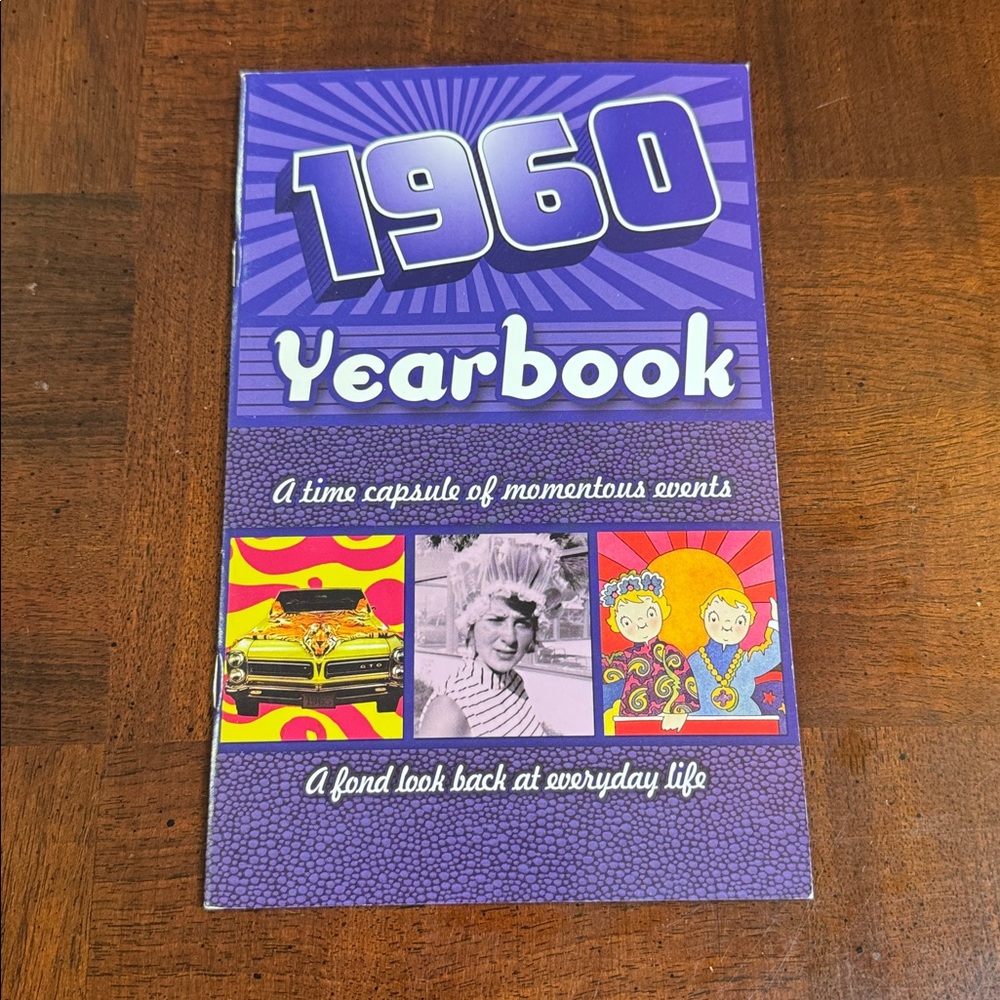 1960 Yearbook A Time Capsule of Momentous Events Book Birthday Card